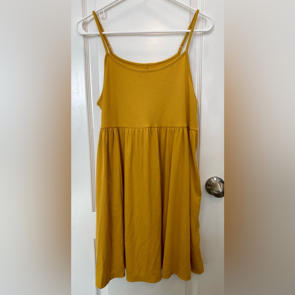 Spaghetti Strap Ribbed Dress